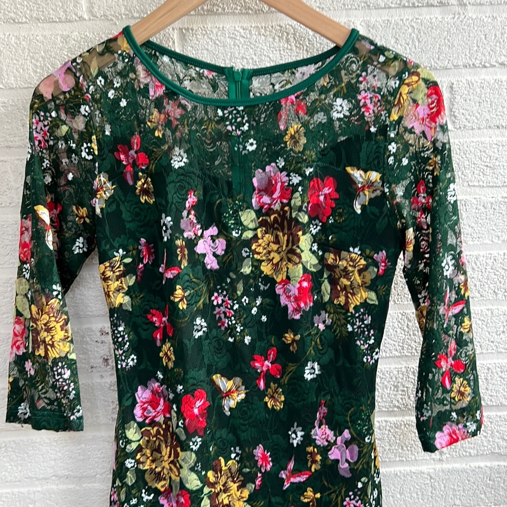 Floral Midi Lace Dress